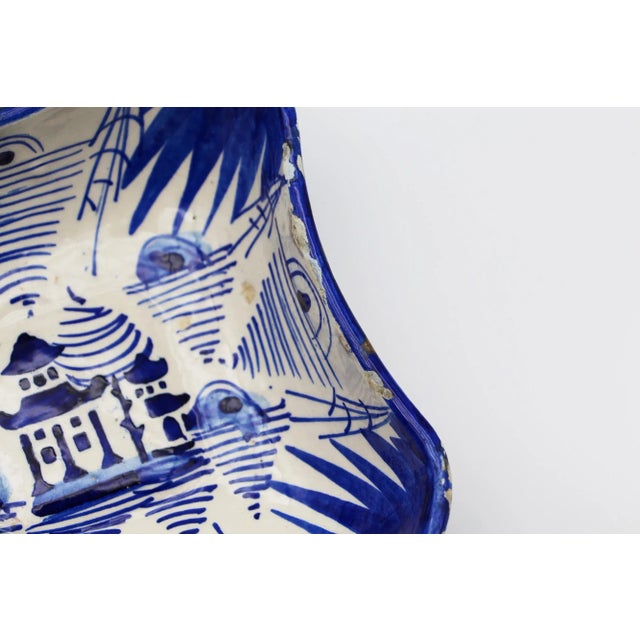 Blue 19th Century Set of Two Portuguese Chinoiserie Bowls, Earthenware For Sale - Image 8 of 13