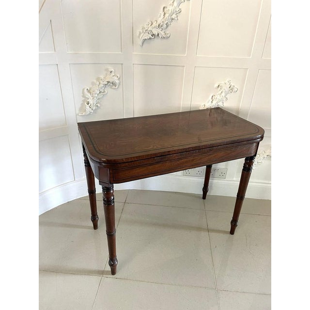 Antique George III Mahogany Card Table, 1820s For Sale - Image 15 of 15