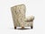 Danish Cabinetmaker, Large Wingback Chair, Floral Fabric, Wood, Denmark, 1950s For Sale - Image 10 of 11