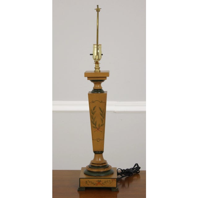 Traditional Pair Adam Style Paint Decorated Table Lamps For Sale - Image 3 of 9