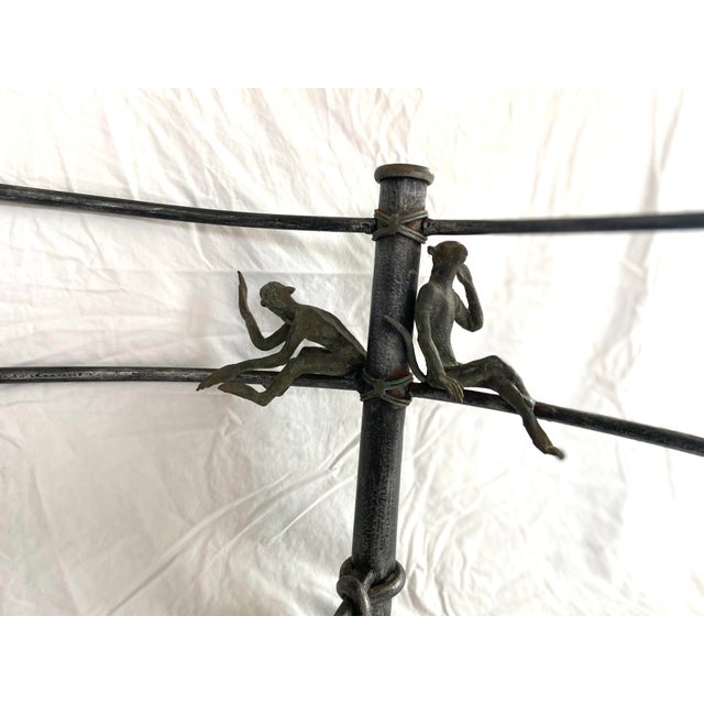 Metal Maitland-Smith “Monkeying Around” Cast Bronze Coffee Table For Sale - Image 7 of 7