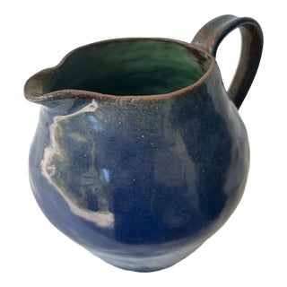 Mid Century Large Studio Pottery Pitcher For Sale