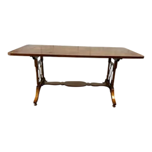Antique Early 20th Century Regency Style Flame Mahogany Inlaid Coffee Table.