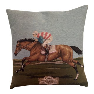 Jockey Tapestry Pillow For Sale