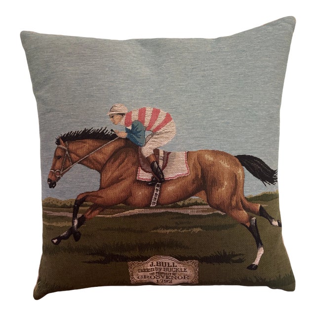 Jockey Tapestry Pillow For Sale