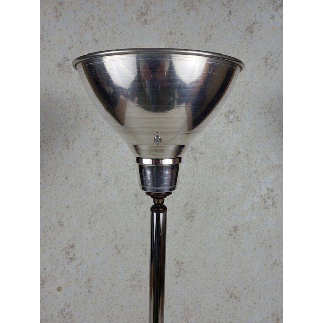 1930s Art Deco Lamp in Chromed Metal, 1930s For Sale - Image 5 of 8