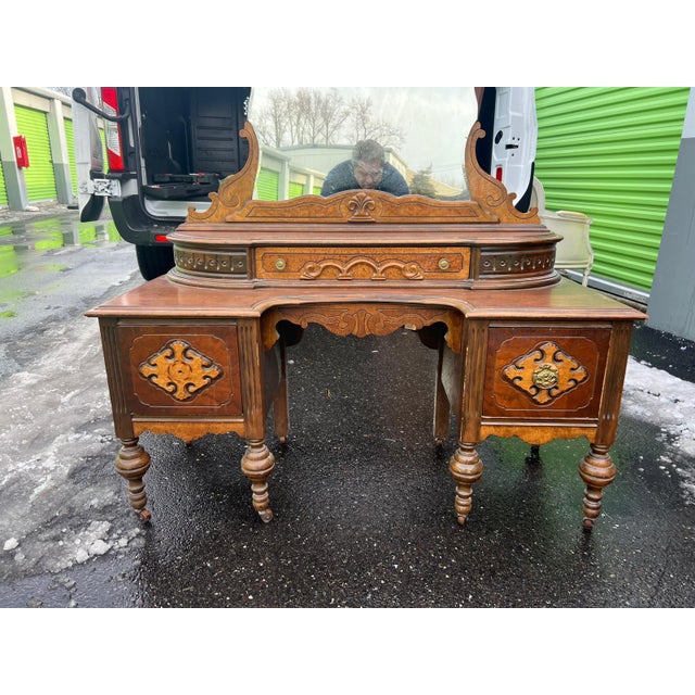 Antique Victorian Style Vanity With Mirror For Sale In Philadelphia - Image 6 of 8