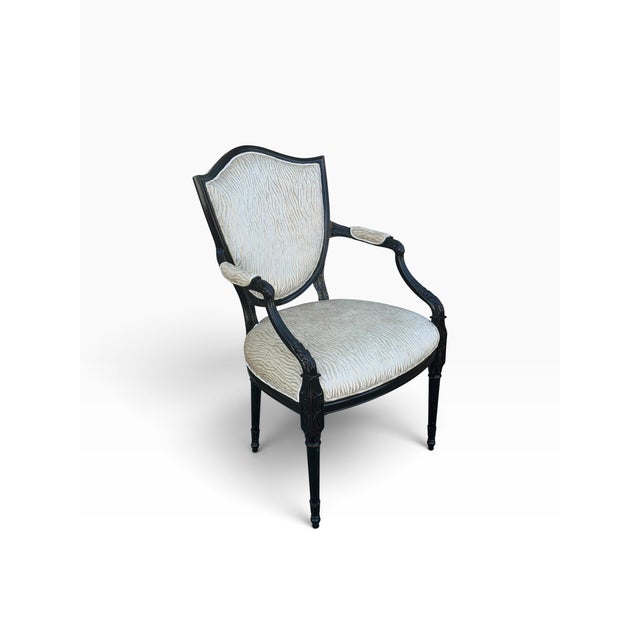 2000 - 2009 Gianfranco Ferre Home Regency Style Arm Chair For Sale - Image 5 of 9