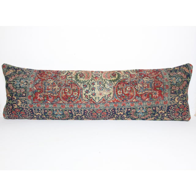 Here i am listing a 100% Handmade double knotted rug pillow cover, made from antique Persian tribal carpet rug. This’s a...