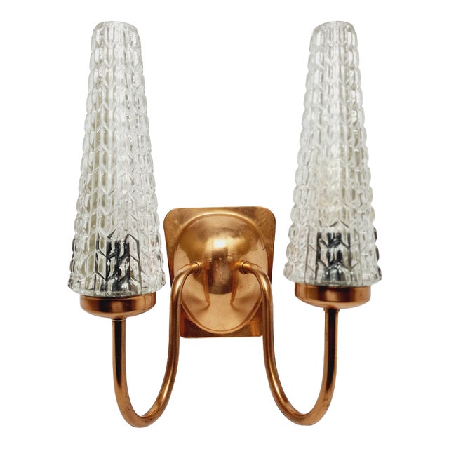 2-Armed Wall Lamp from Elmet Zabrze, Poland, 1970s For Sale