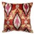 Magenta Gold Rust Silk Velvet Ikat Pillow For Sale
