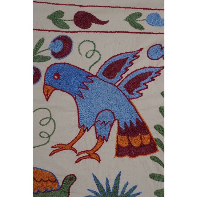 White Suzani Pictorial Wall Decor For Sale - Image 8 of 10