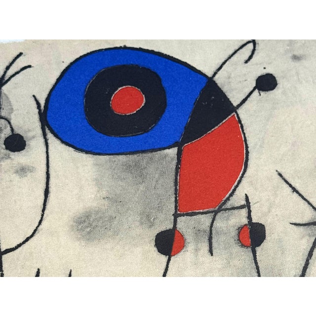 Joan Miró Joan Miró Original Double Lithograph, Mourlot Paris, 1967, Museum Framed For Sale - Image 4 of 4