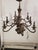 Bronze Mid 20th Century 9 Arm Antique Bronze Finish Chandelier For Sale - Image 8 of 12