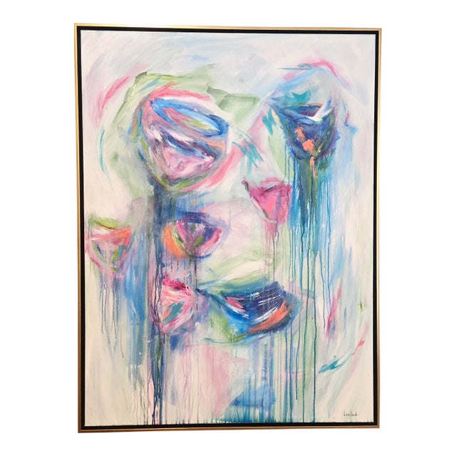 Kimberly Loveland Signed Original Abstract Expressionist Mixed Media Painting - Framed For Sale