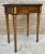 Neoclassical Mahogany Side Table with Fluted Legs and Green Marble, 1920s For Sale - Image 3 of 12