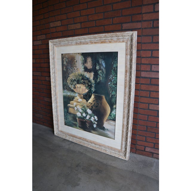 Wood Ethan Allen Garden Pottery Framed Print For Sale - Image 7 of 7