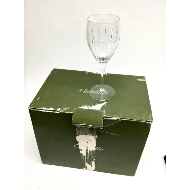 Beautiful never used vintage wine or water stemware glasses made in France by Christofle. These glasses are in the box as...