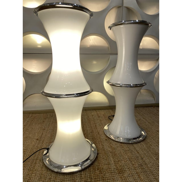 Gray Vintage Table Lamps by Enrico Tronconi for Vistosi, 1960s, Set of 2 For Sale - Image 8 of 13