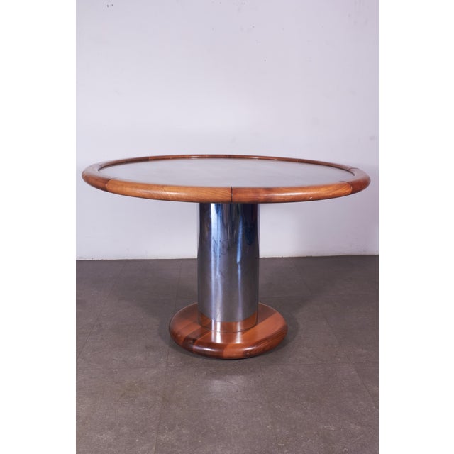 Poltronova Steel and Wood Table attributed to Ettore Sottsass, 1970s For Sale - Image 4 of 15