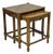 Vintage Baker Barley Twist Oak Parquetry Inlay Nesting Step Lamp Side Tables For Sale