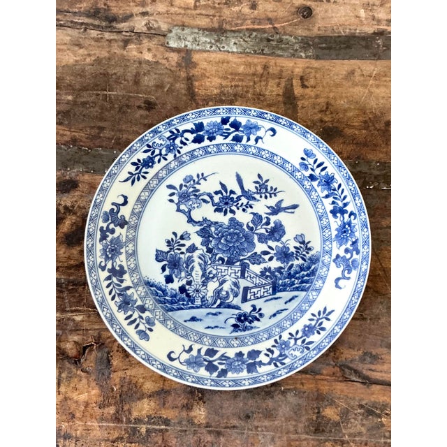 Ceramic Vintage Asian Blue Flow Glazed Ceramic Plates - Set of 4 For Sale - Image 7 of 8