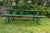 1970s German Beer Garden Folding Table and Benches, Green Wood For Sale - Image 10 of 13