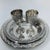 Late 20th Century Baroque Silver Plated Mini Goblets Set of 2 With Serving Trays - 4 pcs For Sale - Image 11 of 12