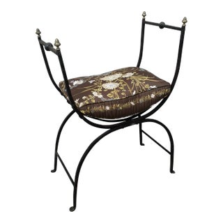 Late 20th Century Iron Garden Bench For Sale