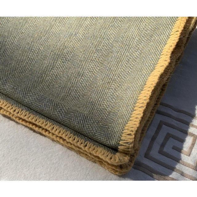 Elegant French Wool Herringbone Throw Blanket For Sale - Image 6 of 18