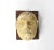 A vintage, mid-century studio or art pottery ceramic pottery sculpture of a face, with a layered and textures glaze...