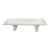 Italian Neoclassical Carved White Marble Bench With Scroll Pedestal Legs For Sale