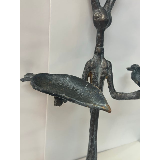 1960s Attributed to Thomas Molesworth Rabbit Brutalist Iron Sculpture For Sale - Image 5 of 5