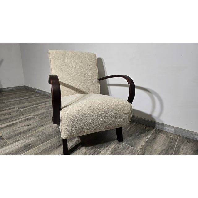 Art Deco Armchair by Jindrich Halabala, 1940s, in Restored conditions. Designed 1920 to 1949 I have official proof of...