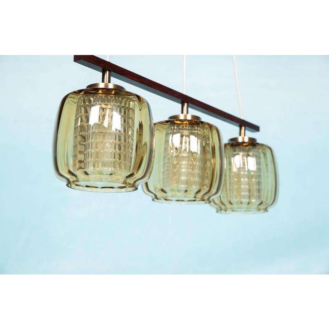 Vintage Amber Glass Hanging Lamp by Carl Fagerlund For Sale - Image 6 of 18