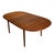 Wood 1980s Danish Modern Solid Teak Dining Table W/ Leaf, Oval Extension Table For Sale - Image 7 of 16