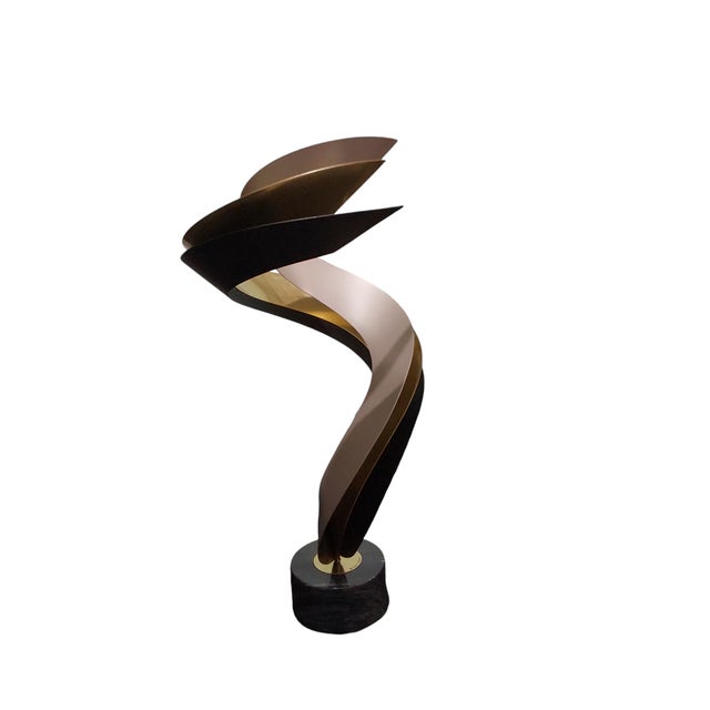 Mid-Century Modern 1990s Vintage Swirl Sculpture by Curtis Jere For Sale - Image 3 of 4