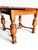 Jacobean 1925 Ornate Jacobean / Elizabethan Revival Period Draw Leaf Table - Beautiful Solid Quarter Sawn Oak For Sale - Image 3 of 12