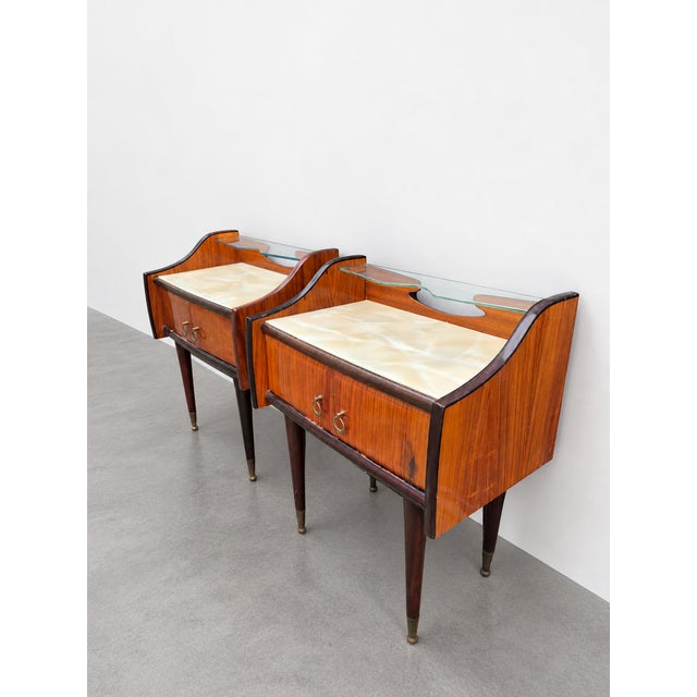 Mid-Century Italian Bedside Tables, 1950, Set of 2 For Sale - Image 10 of 13