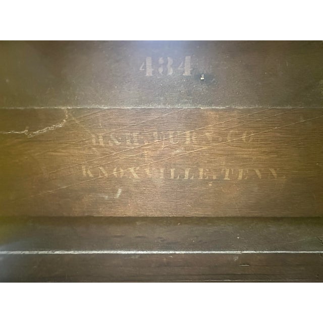 Antique American Empire Bowfront Chest of Drawers / Dresser in Tiger Oak For Sale - Image 6 of 9