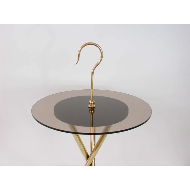 Mid-Century Italian Brass and Tinted Glass Occasional Table, 1950s For Sale - Image 12 of 13