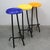 Metal Pop Stool Set Upholstered in Plush, 1970s, Set of 3 For Sale - Image 7 of 7