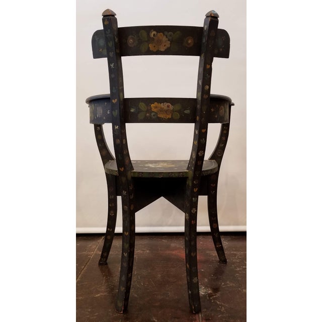 Antique Bentwood Norwegian Rosemaling Painted Folk Art Chair Chairish