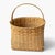 Vintage French Square Splint Wood Gathering Basket — Hand‑Woven Market Tote For Sale - Image 4 of 7