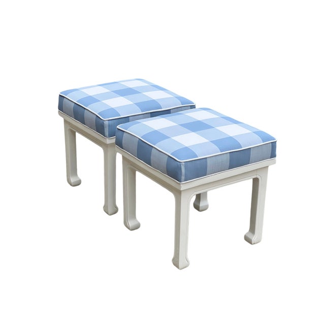 Henredon 1980s Ming Style Console/Sofa Table and Matching Benches in Serena & Lily For Sale - Image 4 of 18