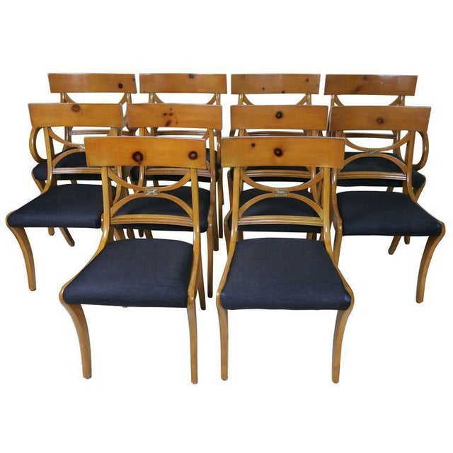 Early 20th Century Refined Klismos Fruitwood Dining Chairs - Set of 8 With Harkness Provenance For Sale - Image 11 of 11
