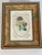 Vintage botanical chromolithograph of Primulas in Handpainted framed framed and handpainted matte.