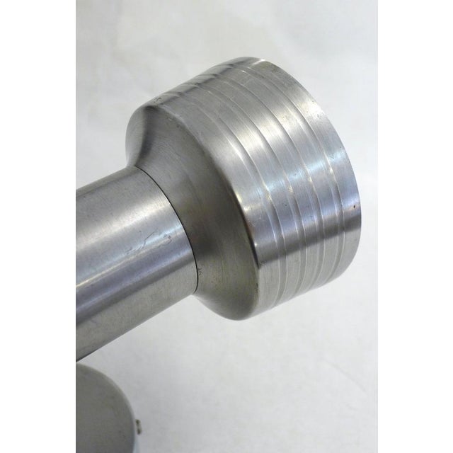 Adjustable Wall Spotlight on a Ball Joint in Chrome and Brushed Metal, 1970s For Sale - Image 11 of 12