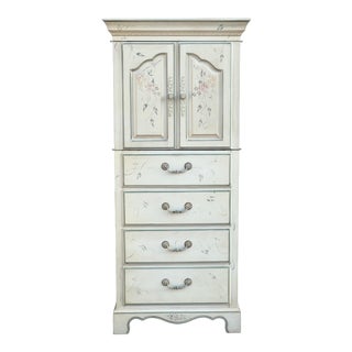 Ethan Allen Country French Painted Two Door Lingerie Chest For Sale