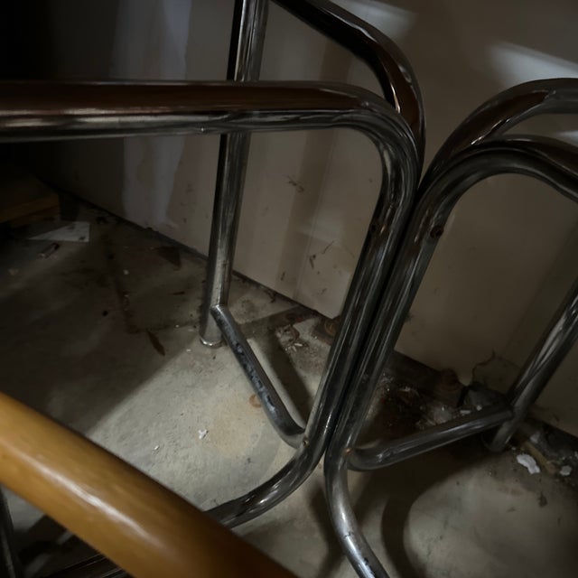 Vintage Chrome Dining Table With Geometric Glass Top For Sale In Atlanta - Image 6 of 6